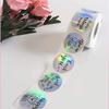 500 Pcs/rolo Redondo Laser Inglês Obrigado Presente Selo Selagem Adesivos com Etiqueta de Férias de Casamento À Prova D'Água
