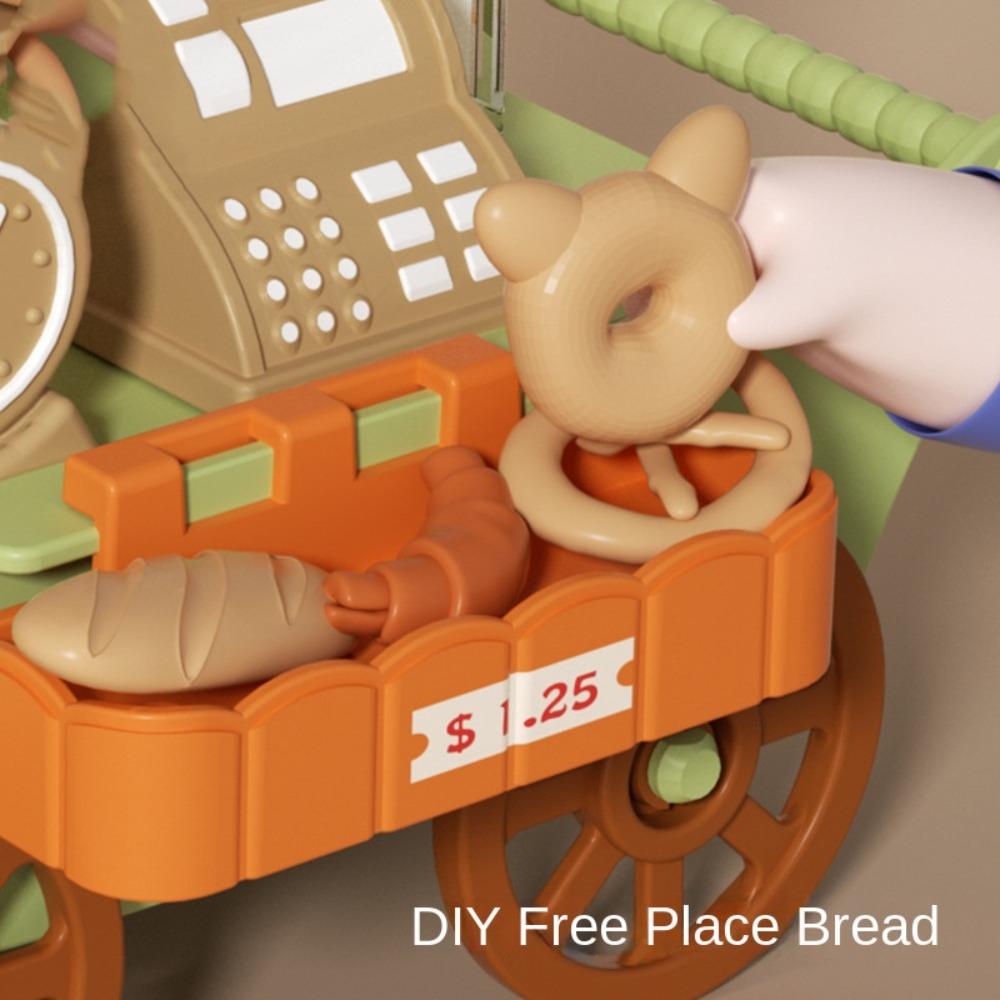 Colorful Ice Cream Truck Toy Dessert Stand Children's Food Stand Truck Toy Mini Bread Truck Kids