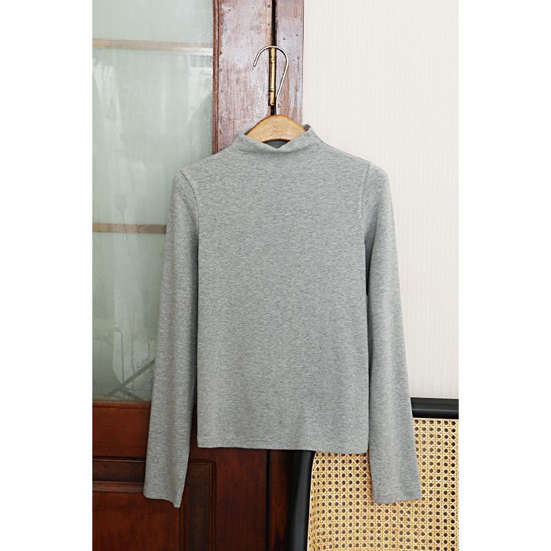 Yimeng 2025 Women s Slim Fit Long Sleeve Korean Style Base Layer Top Small