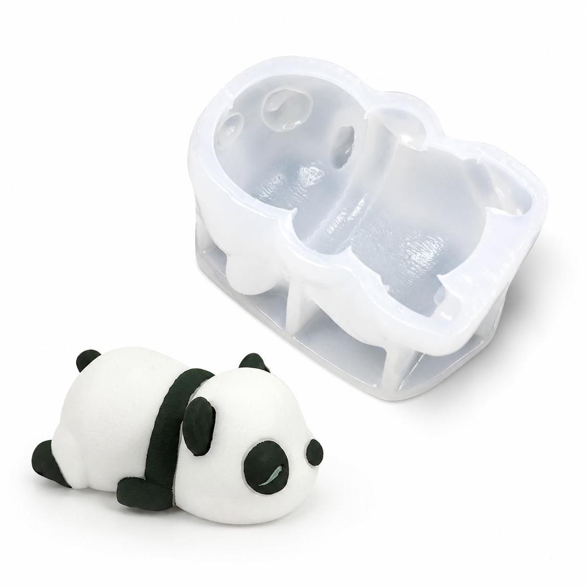 Panda Silicone Ice Cream Mold for DIY Frozen Desserts, Popsicles, Ice Cubes and Cute Treats прозрачный