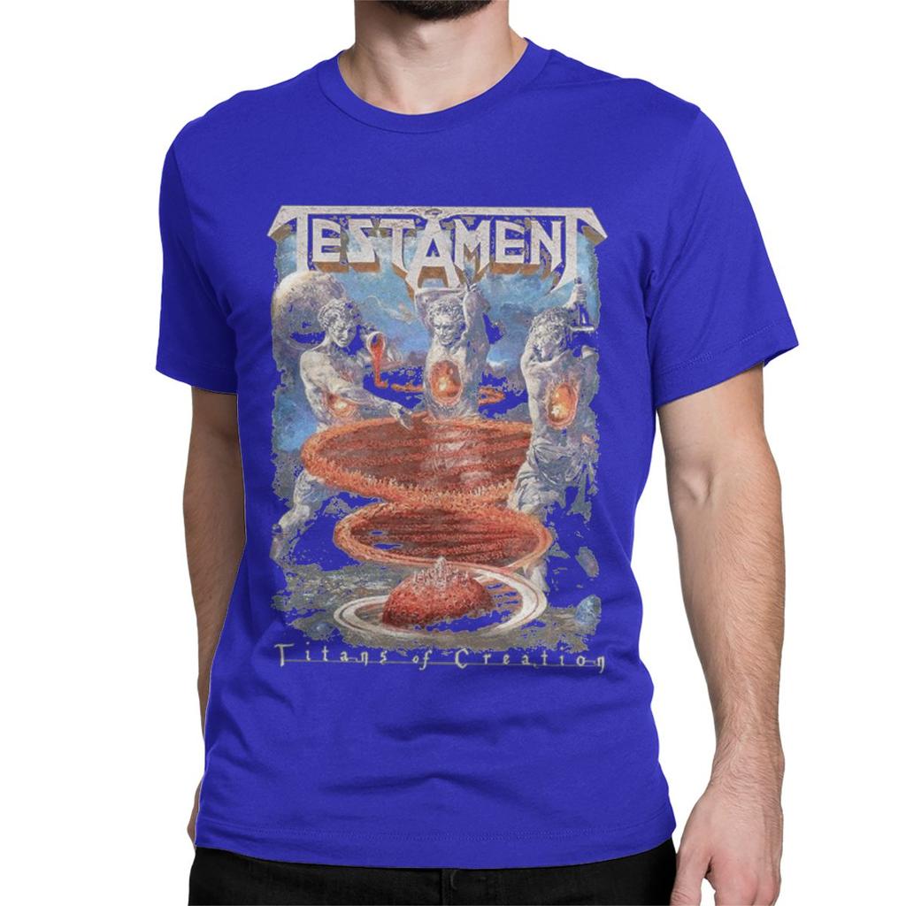 Men Women T-Shirts Blood Life Metal Music Band Rock Casual 100% Cotton Tees Short Sleeve Testament T Shirts  Tops Plus Size