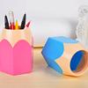 Liebevoller Farbblock-Desktop-Stifthalter Home Make-up Pinsel Aufbewahrungsbox Behälter