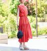 Seil Picknick Baumwollvoile Stufig Koordiniert GDE15800 Rot Größe 38 Kleid/Link Damen (60)