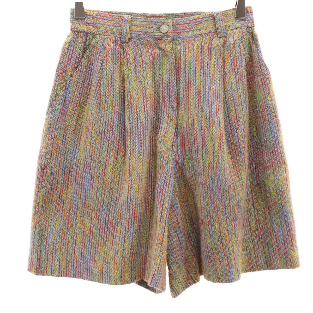 

KENZO GOLF 90-е Сделано в Японии Смесь шерсти Винтажный Полосатый узор Гольф трикотажные Шорты Женские Б/У