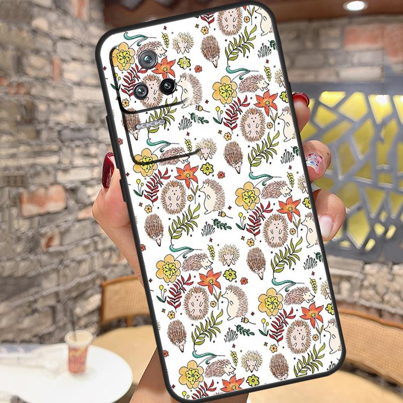 Animal Hedgehog Case For Xiaomi 14T Pro 13T 11T 12T 13 14 15 Ultra POCO X6 X7 Pro X3 X5 M6 F5 F6 Pro Cover