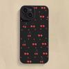 Cute Cherry Bow Silicone Phone Case For Samsung Galaxy S25 Ultra S24 S23 S21 S20 FE S21 Plus S24FE A55 A54 A35 A15 Soft Cover