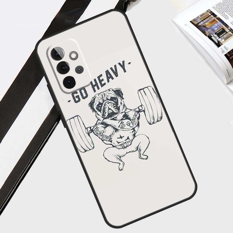

Funny Pug Lift Gym Case For Samsung Galaxy A12 A22 A32 A52 A56 A36 A26 A16 A06 A54 A34 A14 A13 A53 A15 A35 A55 Samsung A24 4G
