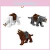 Small Particle Animal Series Building Blocks For Kids Tiger Polar Bear Dog Bear Elephant Deer Wolf Abs Plastic Material