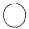 Herren Trendy Mattes Schwarzes Facettiertes Achat Halskette - Hip Hop Punk Stil, Edelstahl Schlüsselbein Kette