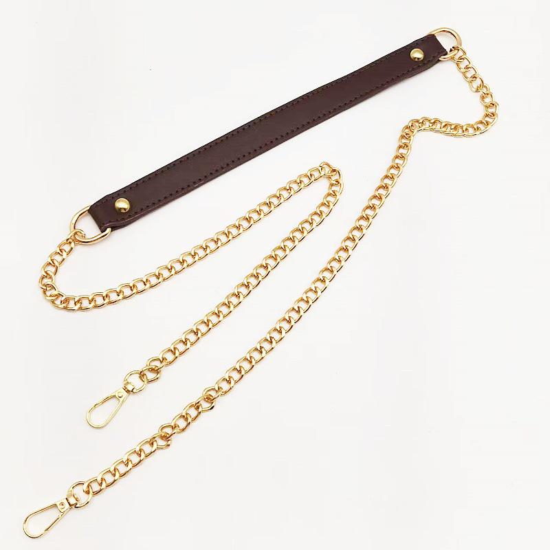 High-End Single Shoulder Crossbody Bag with PU Leather Decompression Strap and Replaceable Chain