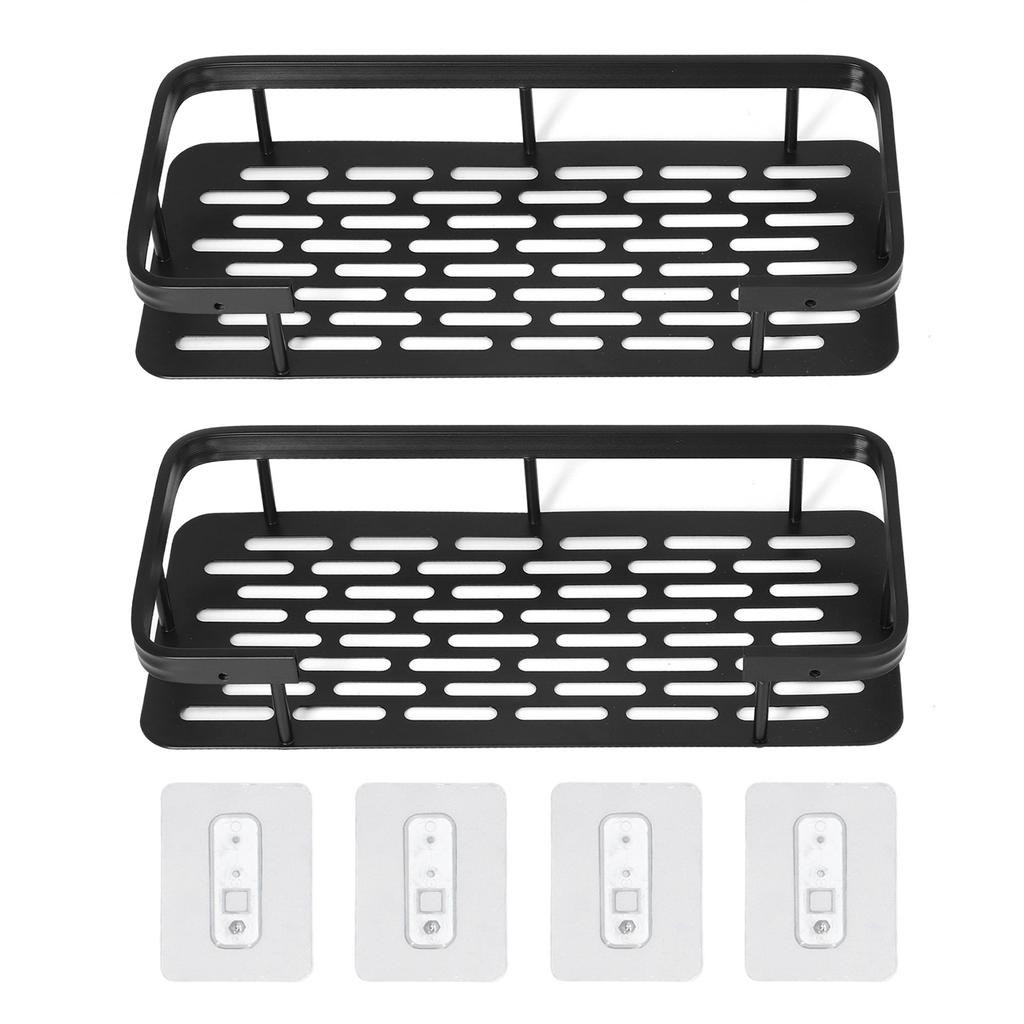 Sprchová polička Dvouvrstvá Obdélníkový tvar Úspora místa Hliníková Bez vrtání Instalace Koupelna