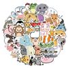 50 Cute Cartoon Animals Set Stickers Personalized Decorative Suitcase Notebook Waterproof and Removable Without Repeating Stickers