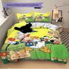 3pcs Spoof Donald Duck Bedding Set, Including 1 Quilt Cover and 2 Pillow Shams, Without Filling, Soft and Comfortable Home Bedroom Fabric, Fashio