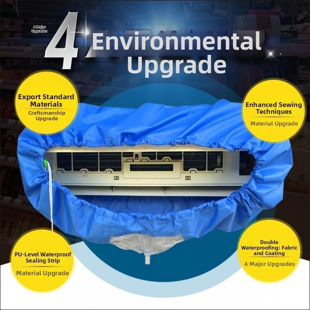 Reusable Air Conditioner Cleaning Bag Washable AC Protective Cover Wall Mounted AC Cover Room