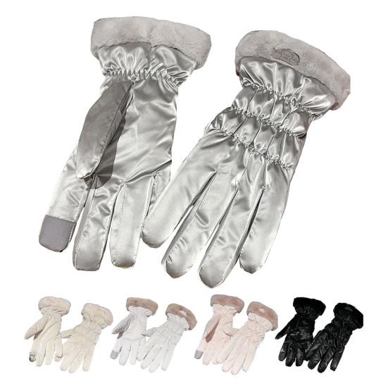 Winter Touch Screen Cycling Gloves For Women Thick Windproof Ski Snow Mittens