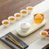Portable White Porcelain Quick Tea Set