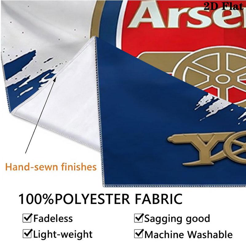 Arsenal F Custom Name Wall Tapestry Aesthetic Wall Hanging Printed Fabric Blanket Decorative Tapestries for Bedroom Living Room Home Decor