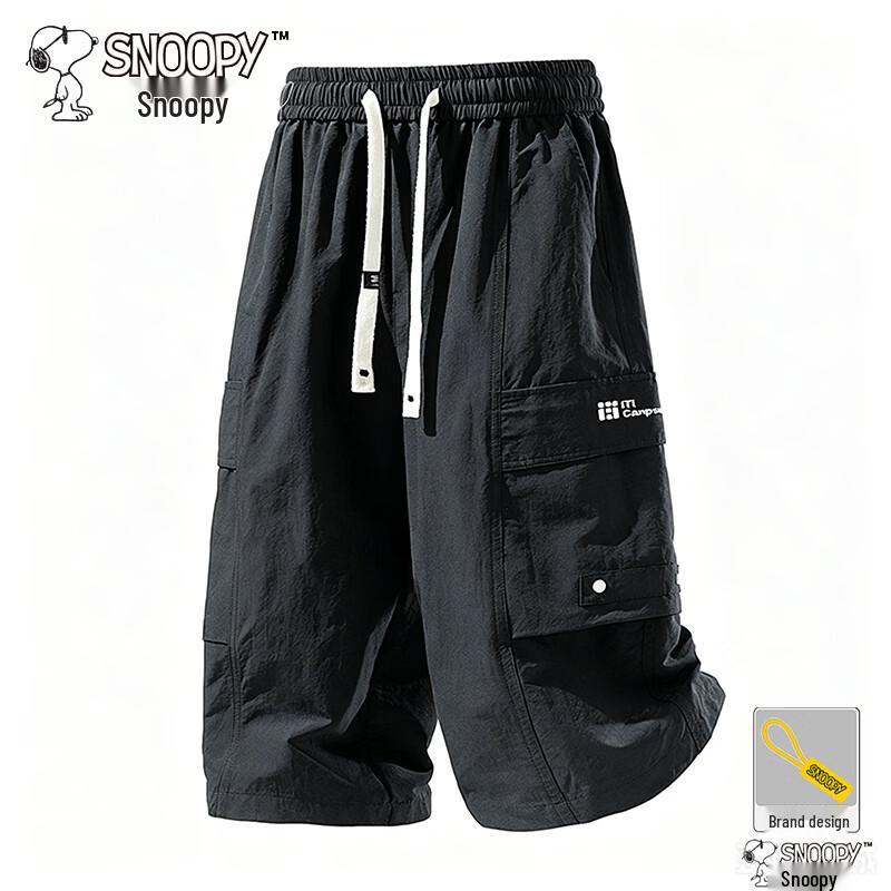 Snoopy Men's Ice Silk Cargo Capri Pants