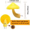 Sensor Mushroom Night Light with LED Warm White Glow,US/EU Plug Wall Socket Bedside Lamp,Dimmable Home Decor for Bedroom Kids