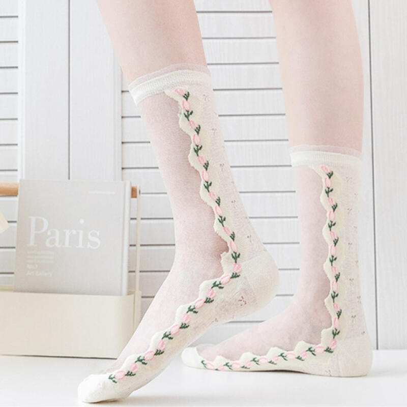 ssru048_Tulip See-Through Socks Line Tulip