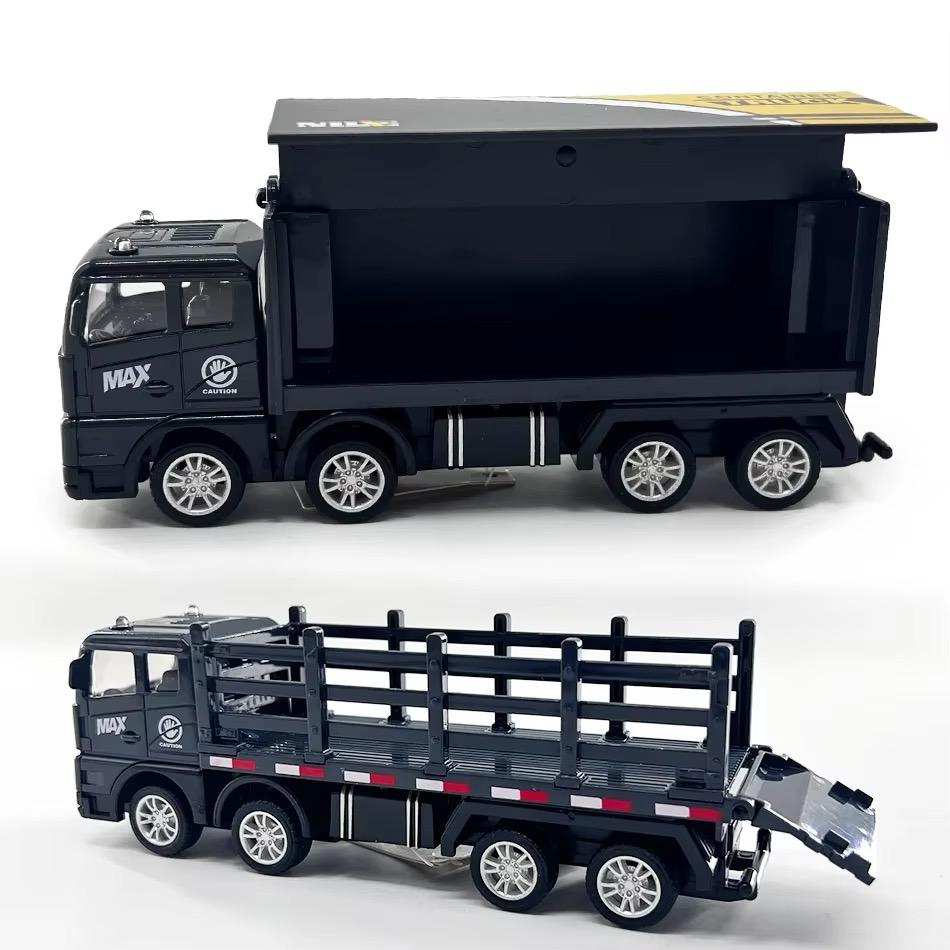1pc Children's Game Car Simulation Transport Truck Container Children's Inertial Vehicle Model Education Toy Gift Combination