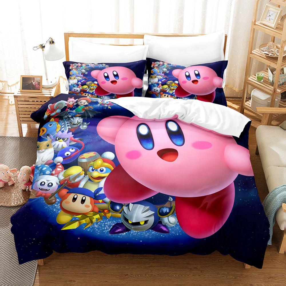 Duvet Cover Kirbys Star Allies 3D Exquisite Game Anime Digital Printing Bedding Set Comforter Bed Youth Home Decor Kids Boy Gift