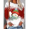 Women's Sweatshirt 3D Prints Christmas Theme Kawaii Graphics long sleeve T-shirt Casual Loose Fit O-Neck Tee Long Sleeve Tops
