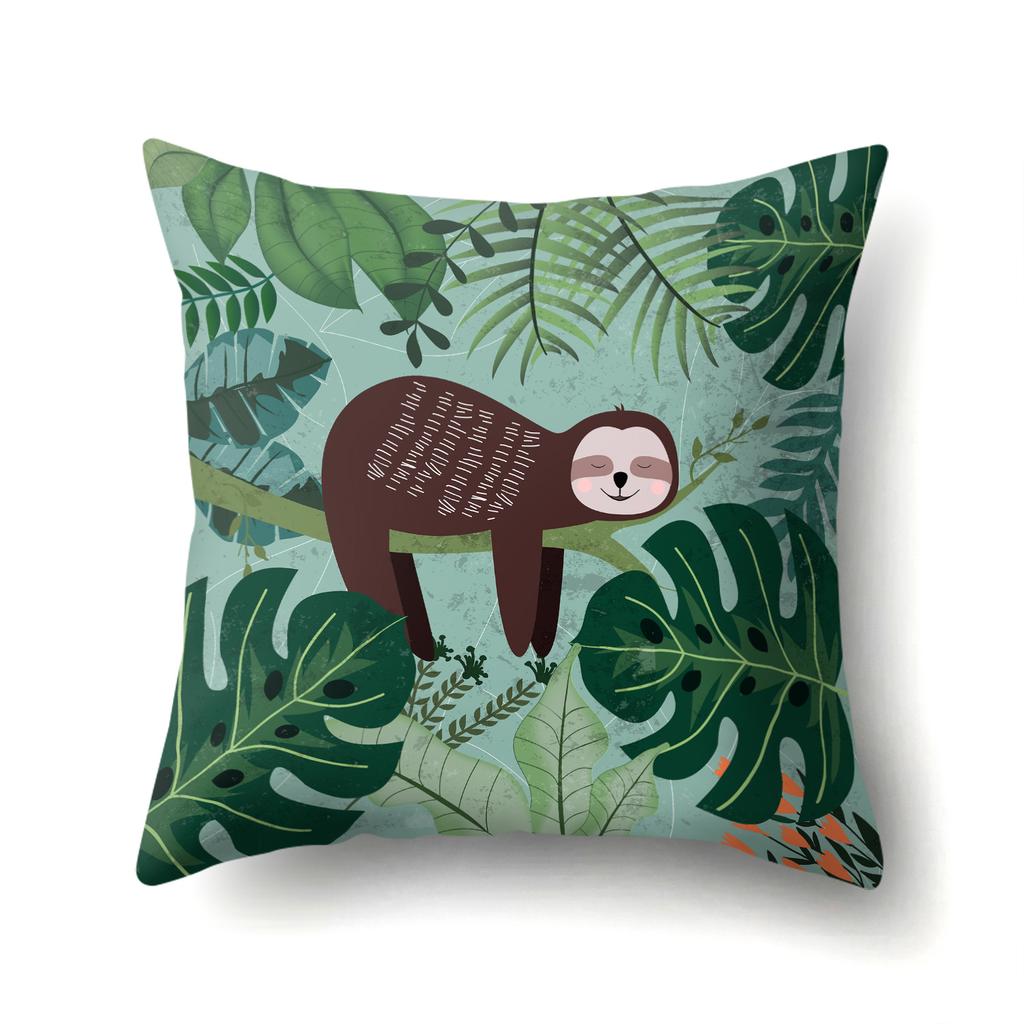 Tier Geometrische Figur Einseitiger Kissenbezug Büro Umarmungskissenbezug Taillenkissenbezug Polyester Einfacher Sofakissenbezug