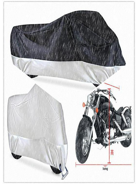 Silver Coated Motorcycle & Bicycle Cover - Sun, Rain & Dust Protection, Car & Electric Vehicle Compatible