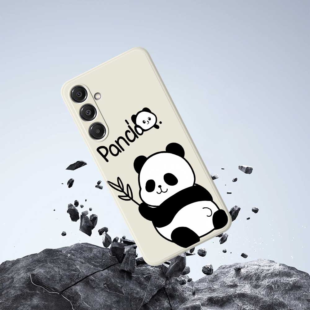 For Samsung Galaxy A16 5G/4G Case Panda Pattern Printing Straight Edge TPU Phone Back Cover