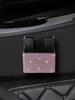 Bling Car Dashboard Organizer – Rhinestone Adhesive Storage Box, Non-Slip Liner, Universal Fit for All Vehicles