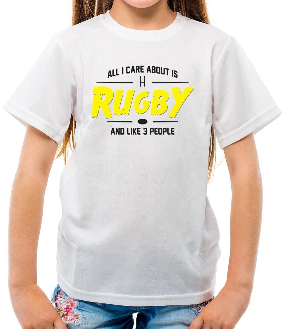 

All Care About Is Rugby Kids T-ShirtUnion League Nations Player Six 6 160