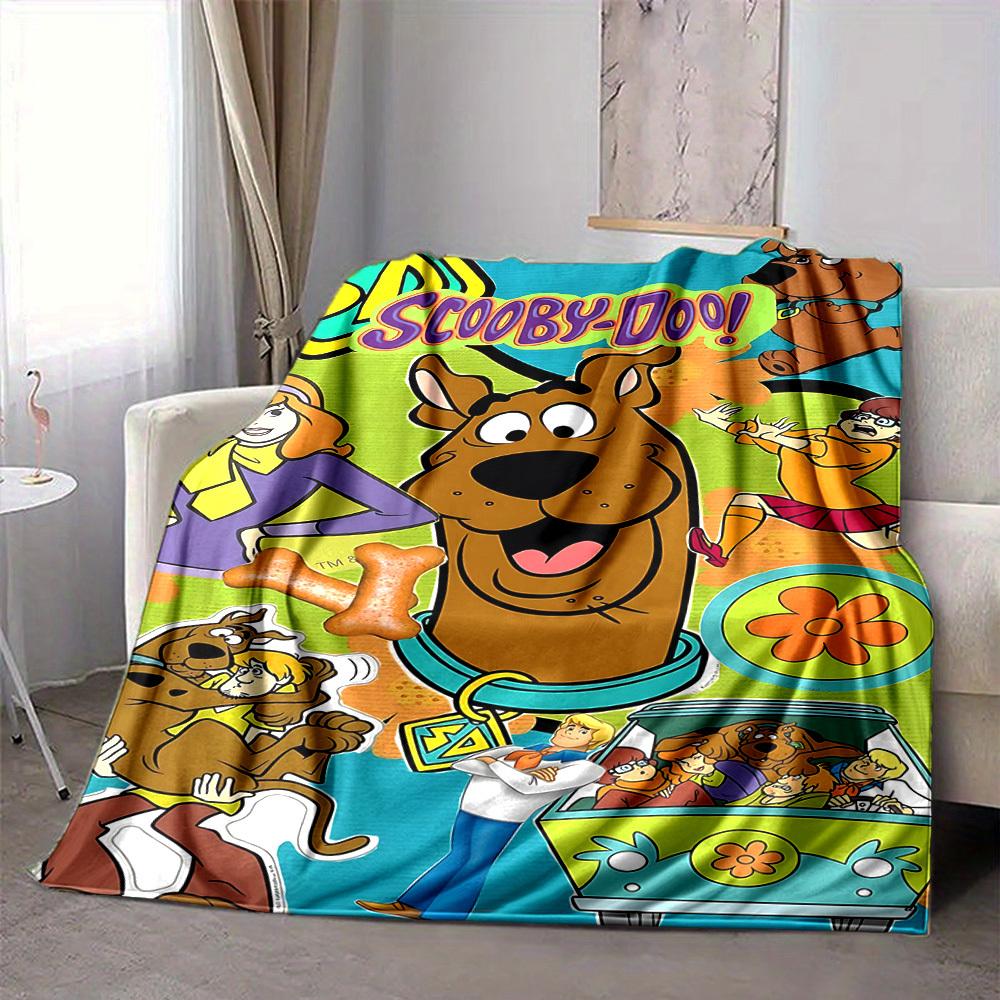

1pc Scooby-Doo Mystery Flannel Throw Blanket - Lightweight Soft Warm All-Season Blanket for Sofa, Bed, Travel, Camping L1029131 80x120cm