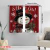2pcs,2D Plane Printing Popular Curtains Let It Snow Snowman Snowflake Polyester Woven (without Rod) Holiday Perfect for Bedroom,