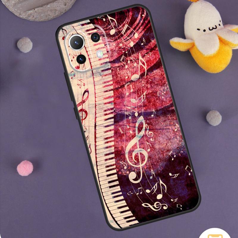 Piano Keys Musical Case For POCO M6 F6 X3 X5 X6 Pro M5s F3 F5 Xiaomi 13 14 Ultra 12 Lite 11T 12T 13T Pro Cover