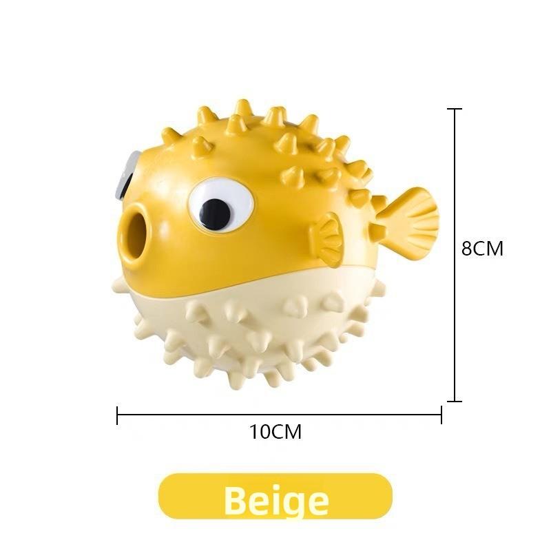 Dispenser di Cibo Giocattolo a Forma di Pesce Rimbalzante Giocattolo per Animali Domestici Interattivo Alimentatore Lento per Cani Gatti Gioco Autonomo Sollievo dalla Noia Allenamento IQ Masticabile Dentale Gioco Puzzle Forniture