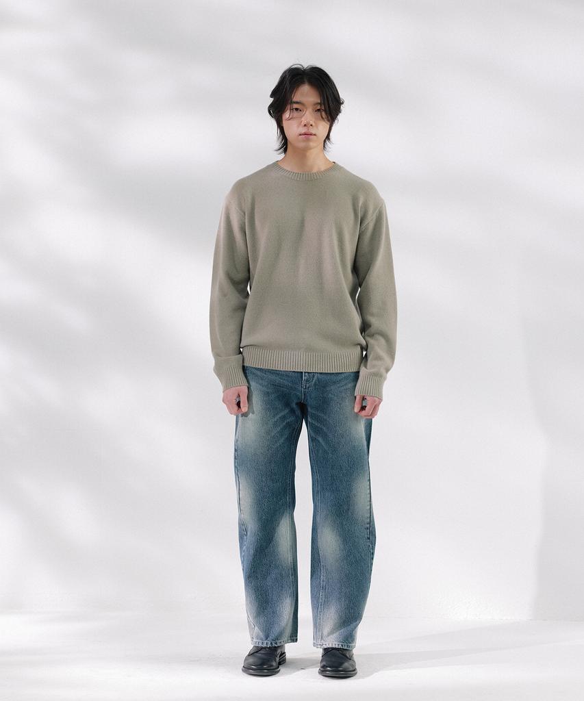 NONBLANK Daily Wool Cashmere Crewneck Knit_Taupe Grey