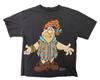 VTG 90s THE FLINTSTONES USA Large Black Fred Double Sided Single Stitch T Shirt