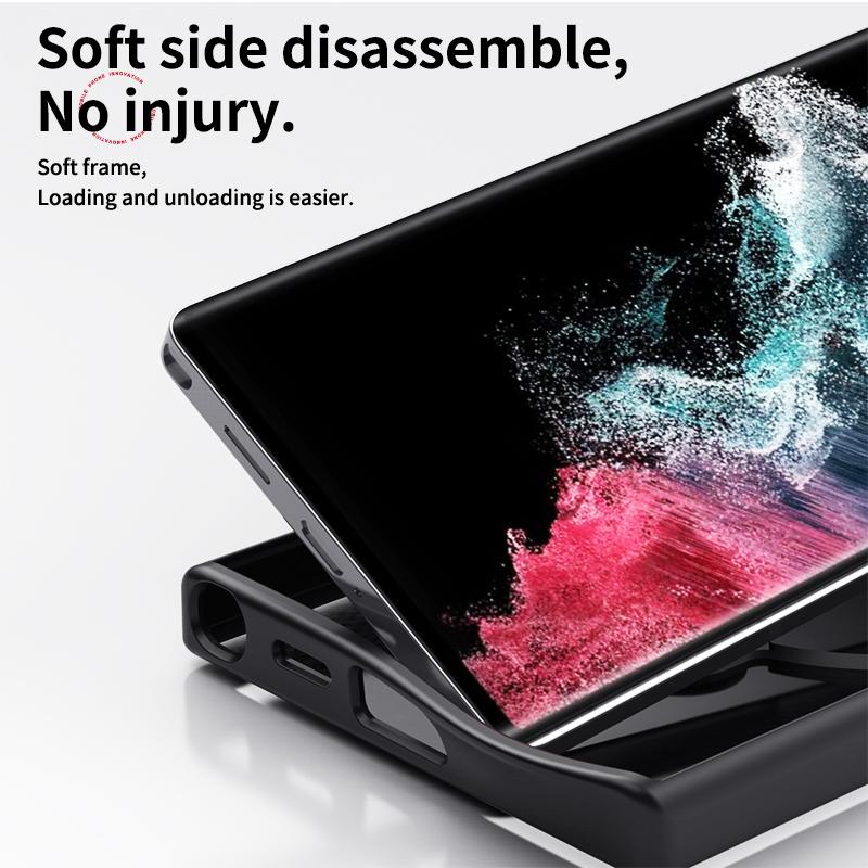 For Samsung Galaxy S25 Ultra Phone Case Compatible with MagSafe Kickstand Matte Back Cover