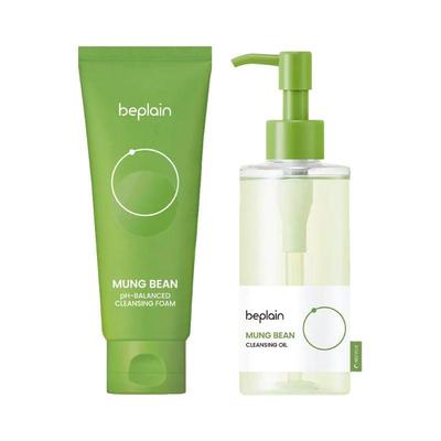Mung Bean Double Cleansing Set Deep Pore Care Foam 160ml + Oil 200ml