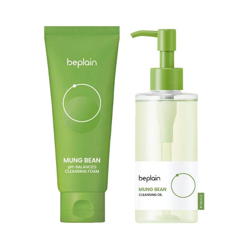 

Beplain Mung Bean Double Cleansing Set Deep Pore Care Foam 160ml + Oil 200ml