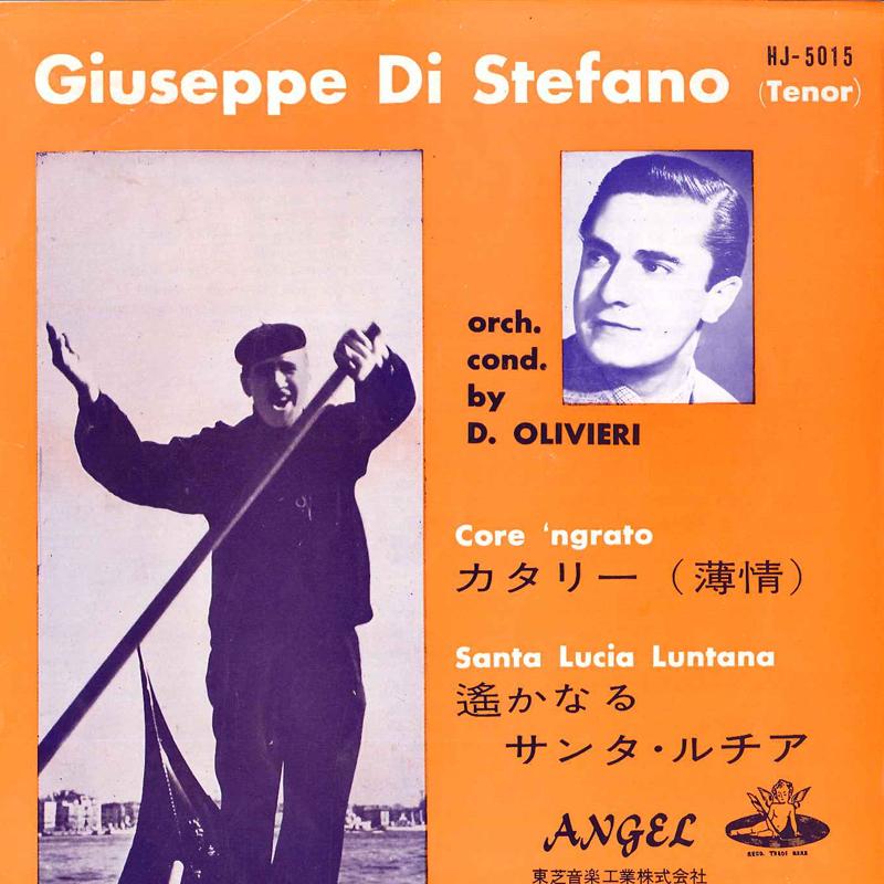 7inch Record GIUSEPPE DI STEFANO - Core 'narato / Santa Lucia Luntana HJ5015 ANGEL Japan Pop Used