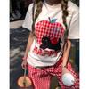Design Women's T-shirts Cute Pattern Printed Tees For Girls Y2K Tops Short Sleeve White Fashion Lady Party Wear