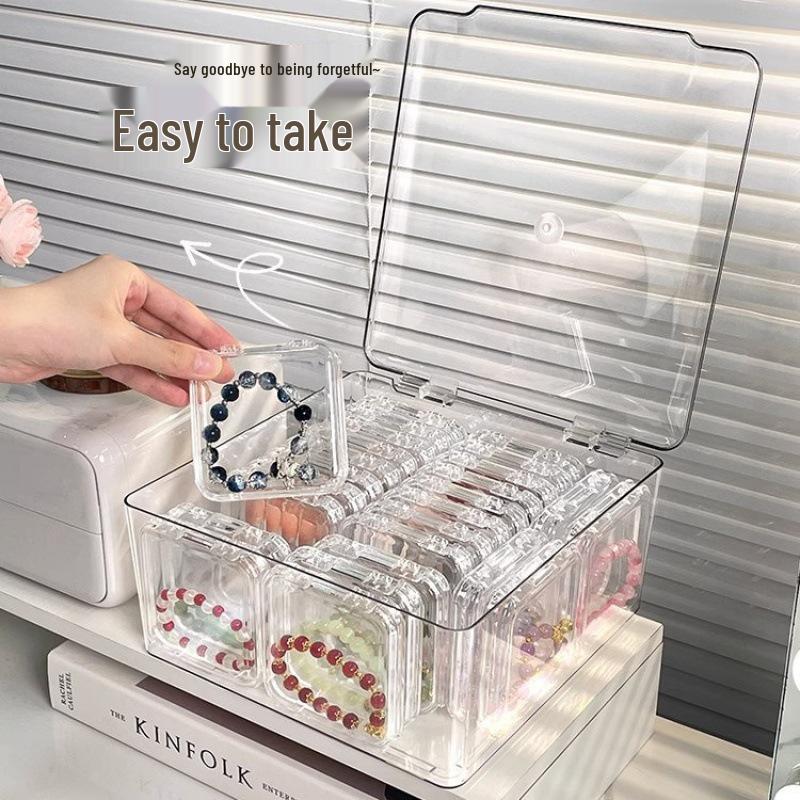 Dustproof Transparent Jewelry Organizer Box for Necklaces and Ornaments