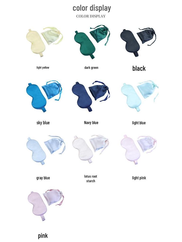 Hedvábná oční maska 16 momme s úložným sáčkem na spaní