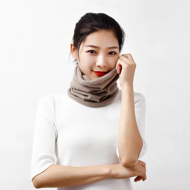 Damen Schlauchschal Wolle Halsring Herren Nackenwärmer Kaninchenhaar Stulpe Kaminschal Kaninchen Kaschmir Weich Gestrickt Accessoires Unisex