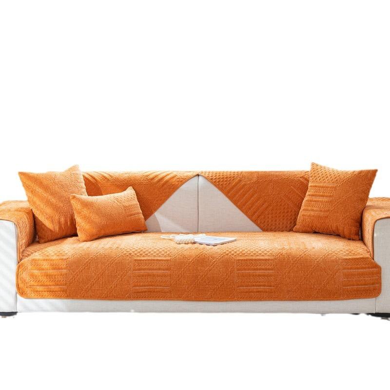 Chenille Sofapute Four Seasons Universal Moderne Minimalistisk Sklisikkert tøytrekk Klut Sofatrekk Pute Ryggstøtte