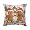Christmas Gingerbread Man Pillowcase Bedroom Sofa Cushion Cover 100% Polyester Living Room Cushion Pillowcase Home Decor