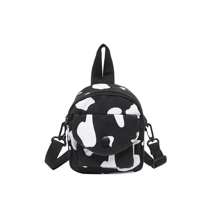 

Новая симпатичная сумка для девочек из японского Харадзюку, женская сумка из коровьего холста в стиле ретро для студентов one size fits all чёрный