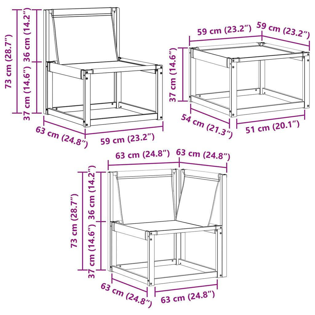 Outdoor Sofa Set with Cushions 7 pcs Natural and Cream